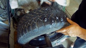 Замена шипов зимней резины ремонтными шипами, пистолетом ПШ-12-М