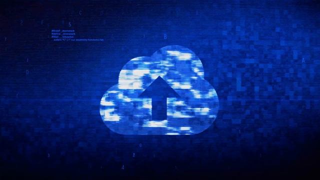 Cloud upload, cloud data, online storage Symbol Digital Pixel Noise Error Animation. смотреть онлайн