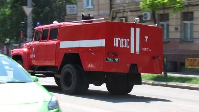 *Советская сирена СГУ-60* Gas smoke protection truck ЗИЛ-130. Responding code 3. + Return смотреть онлайн