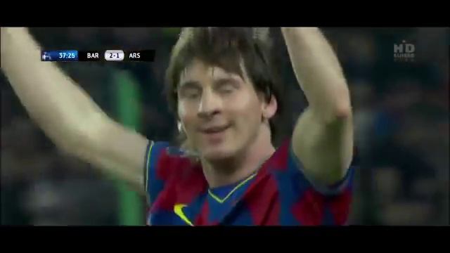 Barcelona - Arsenal 4 - 1 Lionel Messi Super Hattrick All Goals HD (06.04.2010)