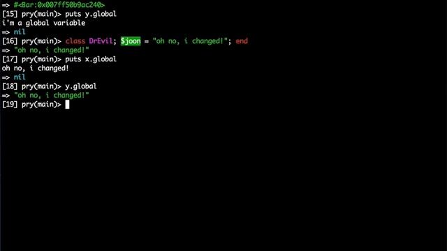 Global Variable in Ruby смотреть онлайн