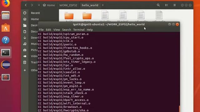 ESP32 example hello world full process смотреть онлайн