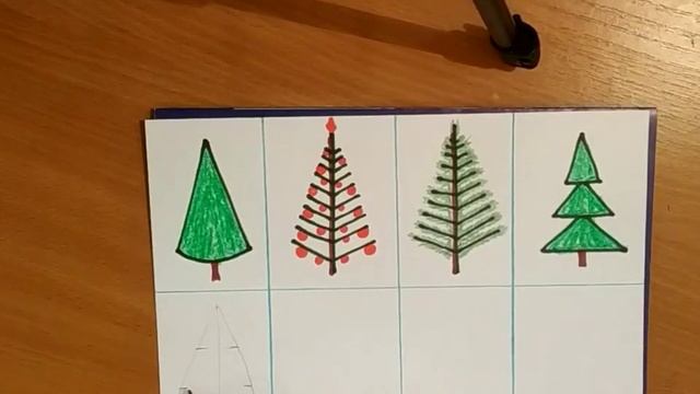 ЁЛКА 2. Как нарисовать ёлку карандашами для детей. (8 вариантов)Tree Рисуем вместе смотреть онлайн
