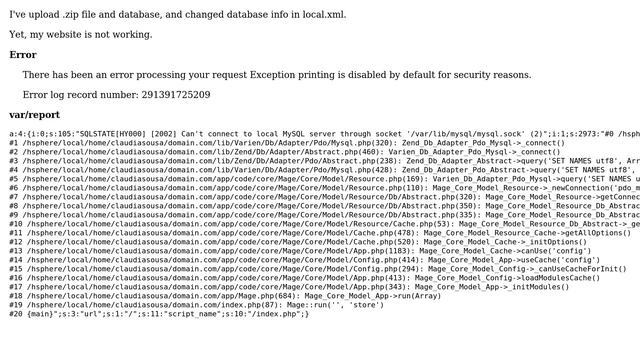 Magento: Migration Error - Exception: SQLSTATE[HY000] [2002] смотреть онлайн