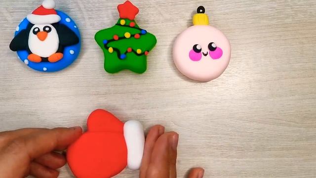 Новогодняя поделка/Новогодние поделки из легкого пластилина/лепка из лёгкого пластилина смотреть онлайн