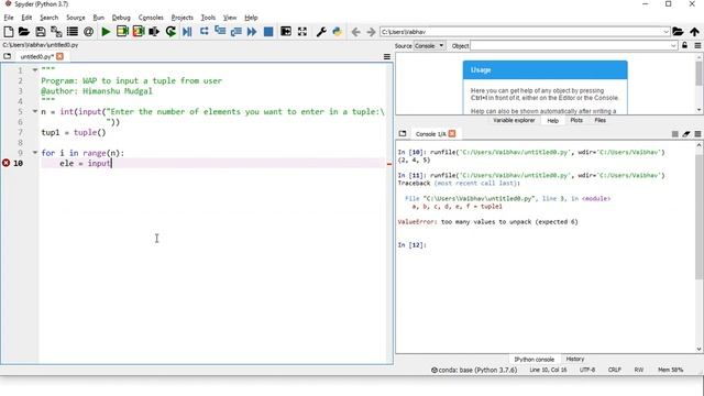 Tuple assignment | Nested Tuples | Practice Programs | term-2 | Class -11th (2021-22 session) смотреть онлайн