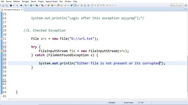 Exception Handling смотреть онлайн