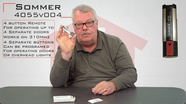 Sommer Direct Drive 4 Button Garage Door Opener Remote 4055V004 310Mhz смотреть онлайн