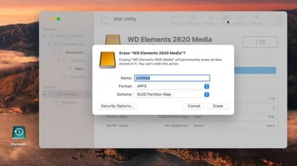 Format WD Elements For Mac (From Mac OS Ventura)