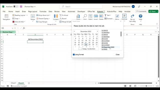 Insert Current Year, Month Or Date With Kutools For Excel смотреть онлайн