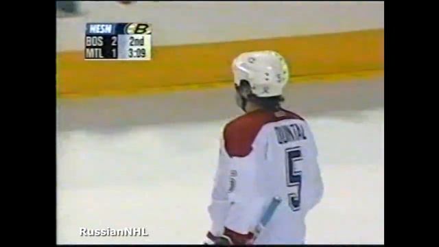Sergei Berezin's goal vs Bruins for Canadiens (30 jan 2002) смотреть онлайн