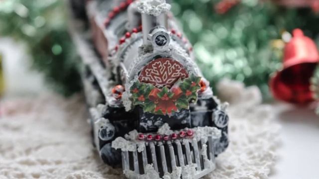 Новогодний декор игрушки. Новогодний поезд. Train toy. Decor toys. смотреть онлайн