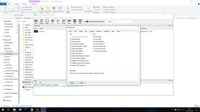 RPCS3 - my settings, how to enable the debug settings смотреть онлайн