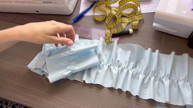 Как сделать сборку на нитку резинку. смотреть онлайн