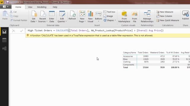 4.21. CALCULATE FILTER | Adding Calculated Fields with DAX | Power BI Desktop смотреть онлайн