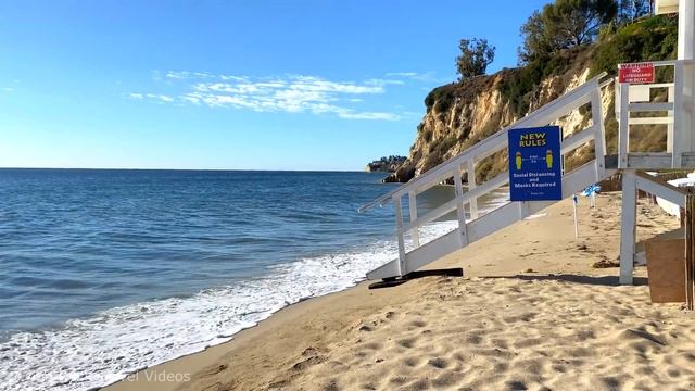 [4K] Paradise Cove Beach in Malibu, California - Walking Tour ? Binaural Sound смотреть онлайн