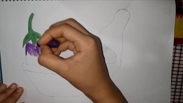 How to draw a easy vegetable basket. смотреть онлайн