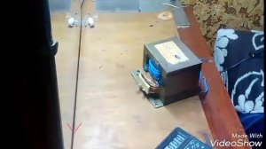 Перемотка трансформатора от микроволновки.