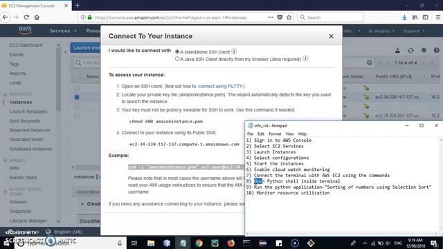 Deploying a Python Application on AWS EC2 and monitoring the resources using CloudWatch смотреть онлайн