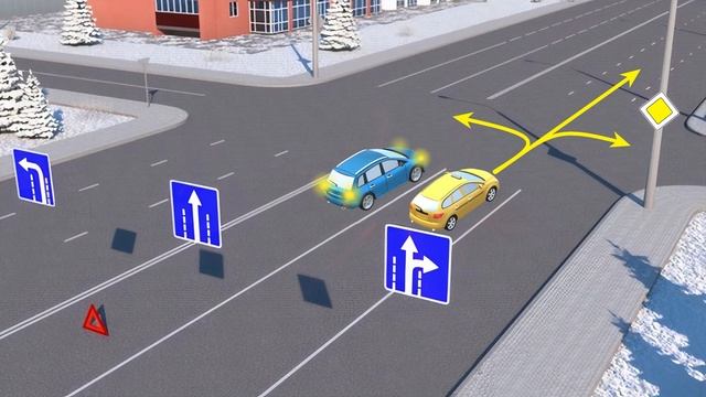 Куда разрешено продолжить движение автомобилю такси? смотреть онлайн