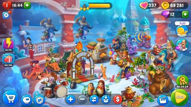 My Aquarium in FISHDOM after three years playing this game - no commentary смотреть онлайн