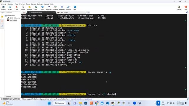 Primeros comandos de Docker en Mobaxterm смотреть онлайн