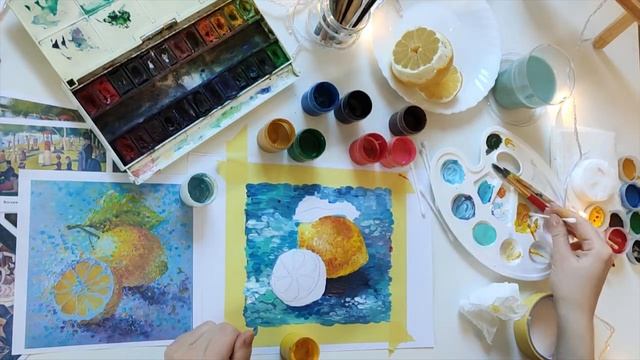 Рисуем просто! | Урок от 4 до 99 | Пуантилизм или дивизионизм | Рисуем точками смотреть онлайн