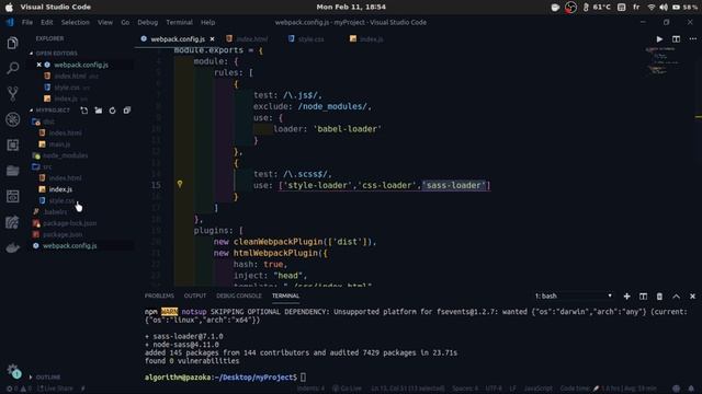 #07 - استخدام الـ webpack4 مع ملفات الــتنسيق ( css - sass .... ) سهولة كبيرة في الإستخدام смотреть онлайн