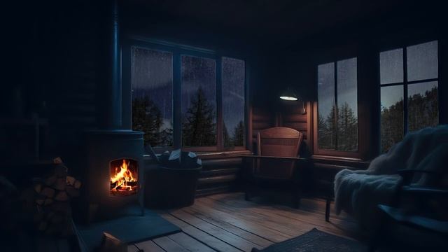 Уютная атмосфера в салоне с расслабляющими звуками дождя от проблем со сном и бессонницы смотреть онлайн