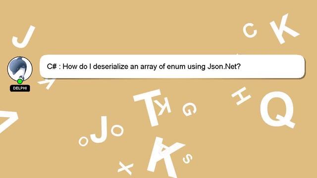 C# : How do I deserialize an array of enum using Json.Net? смотреть онлайн