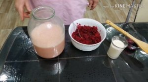 КАТЫК со свеклой //Татарский национальный кисломолочный продукт//ПОЛЕЗНО и ВКУСНО!!!