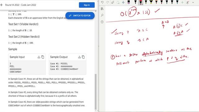 Double or One Thing | Round 1A | Google Code Jam 2022 Solution смотреть онлайн
