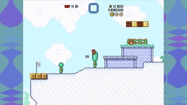 Super Mario Bros X 1.4.5 (Custom Level) - The Shining Sky смотреть онлайн