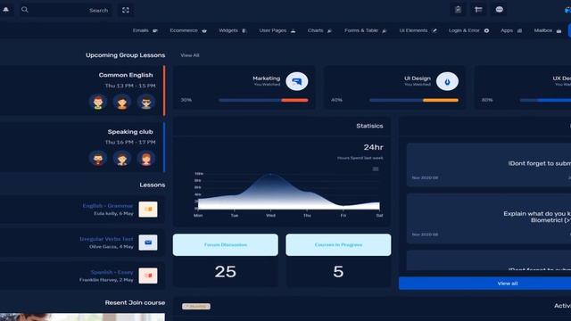 Education LMS Dashboard Ui Responsive Bootstrap 5 Admin Template – Eduadmin смотреть онлайн