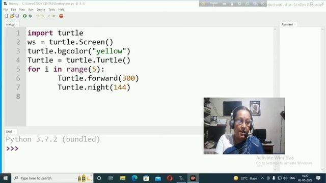 simple star ⭐ drawing | python turtle graphic #pythontutorial | #video #coding video | смотреть онлайн