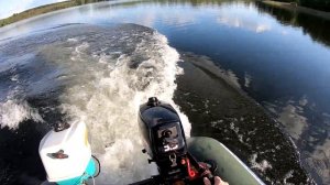 НЕ ПОВТОРЯЙТЕ НИКОГДА! ДВА ЛОДОЧНЫХ МОТОРА НА ОДНОЙ ЛОДКЕ ПВХ! ХАЙДИ 3.5 И САЛЮТ! МЕРЯЕМ МАКСМАЛКУ!