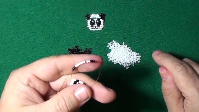Панда из бисера параллельным плетением смотреть онлайн