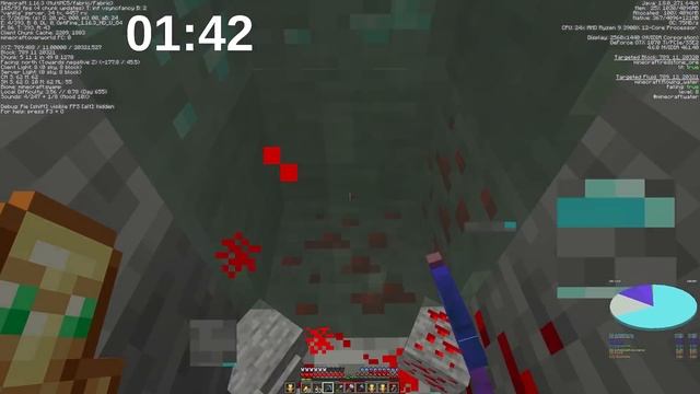Mining Diamonds For 24 HOURS Straight in Minecraft Survival смотреть онлайн