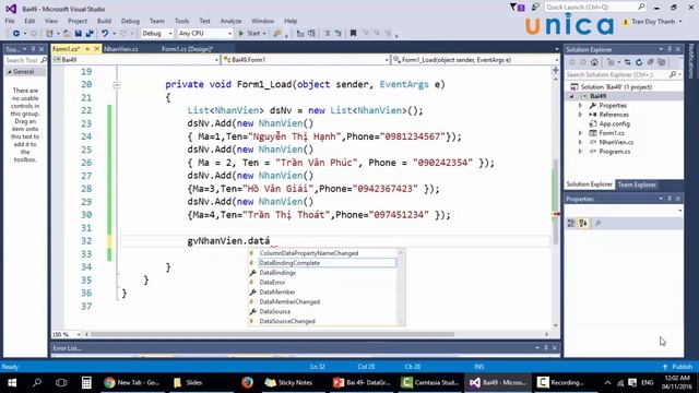 Bài 6 DataGridView смотреть онлайн