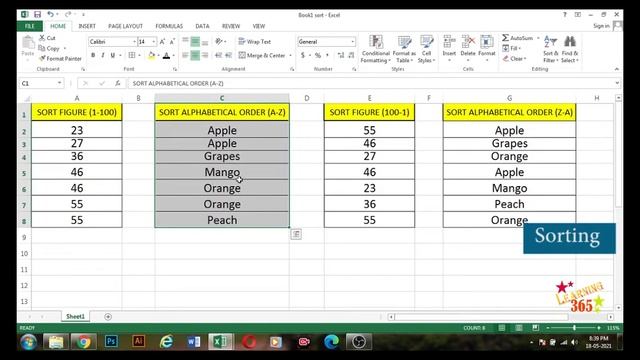 Sorting in Excel Column смотреть онлайн