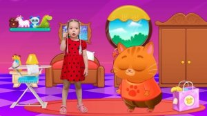 Мультик для детей про котика Bubbu | Бубу котик потерял хвост и Настя ищет