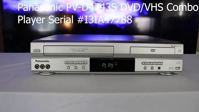Panasonic PV D4743S DVD VHS Combo Player Serial I3IA47788 смотреть онлайн
