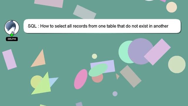 SQL : How to select all records from one table that do not exist in another table? смотреть онлайн