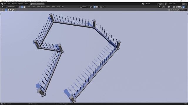 Geometry Nodes Demo | Modular Stone Fence | Blender 3D смотреть онлайн