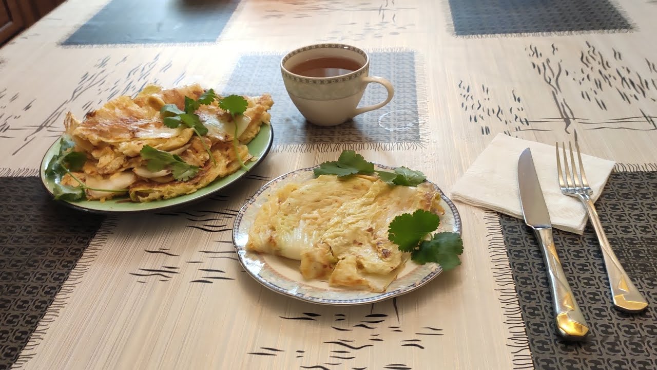 Очень вкусные, полезные капустные блинчики на завтрак!