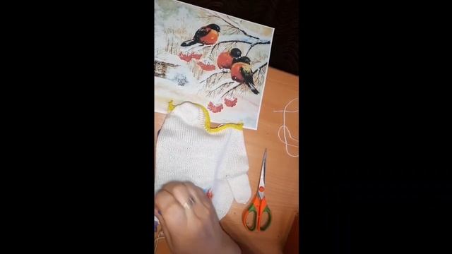 МК Шерстяная акварель на варежках. Часть 1. смотреть онлайн