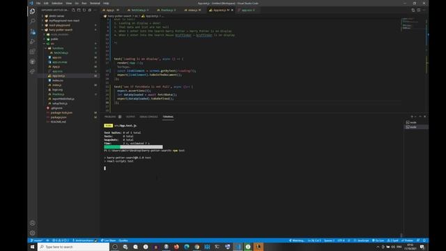 Solving the console.error Warning: An update to App inside a test was not wrapped in act(...). смотреть онлайн