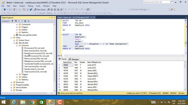 275 SELECT TOP ORDER BY смотреть онлайн