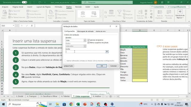 bem vindo ao excel 20 listas suspensas 01 смотреть онлайн