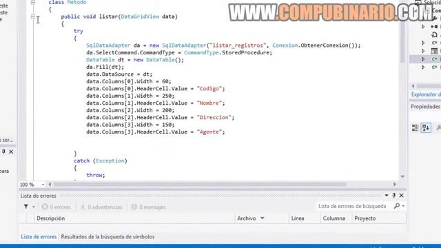 Como Buscar o Filtrar Registros en Visual Studio y SqlServer con Procedimiento Almacenado смотреть онлайн